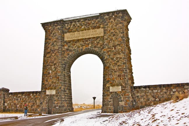Yellowstone National Park Entry Arch YELLOWSTONE NATIONAL PARK  Day 1 Photo Gallery